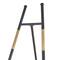 53.5" Black Metal Slim Foldable 2-Tier Easel with Wrapped Rattan Accents